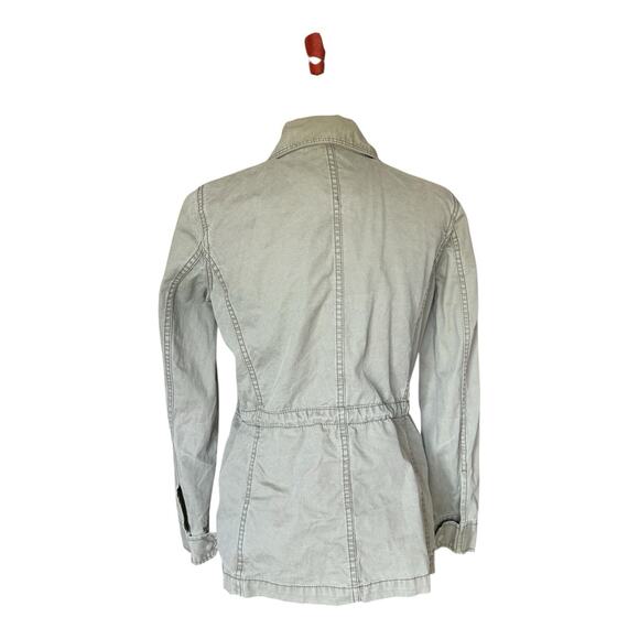 Madewell Fleet Jacket Women’s Green Military Field Zip Utility Cotton Pockets S - Picture 6 of 16